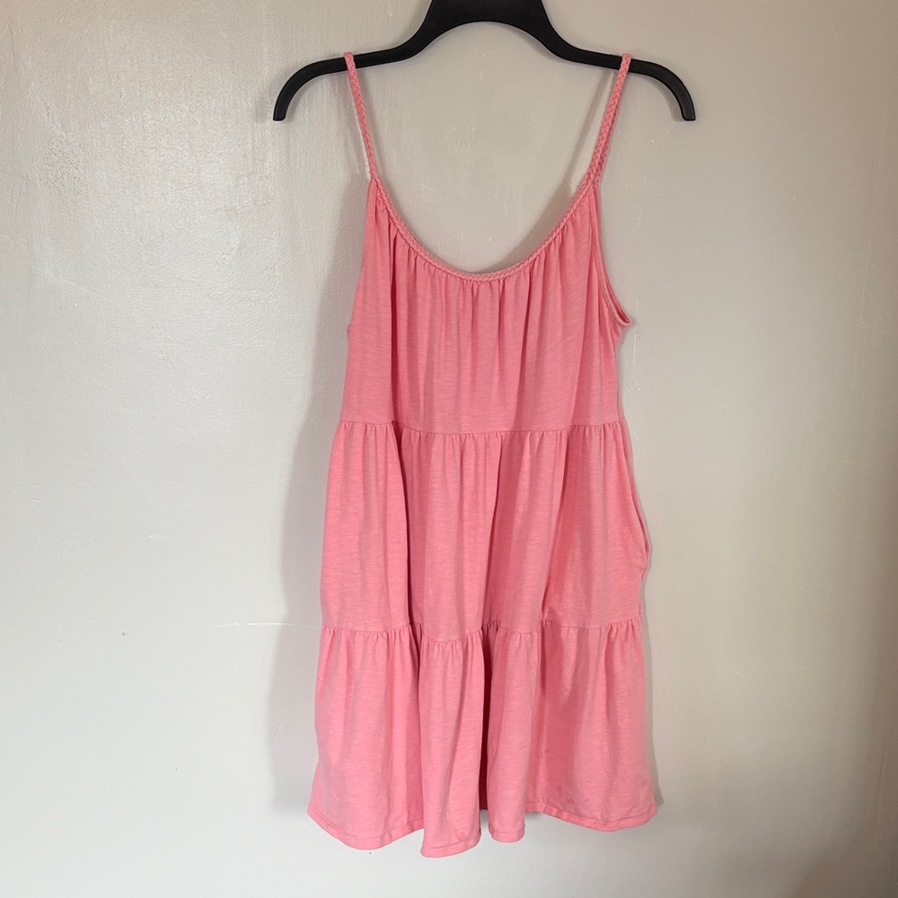 Old Navy Tiered Pink Casual Dress - Size Large